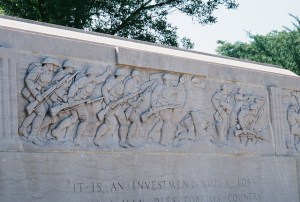 Winnetka war memorial carvings